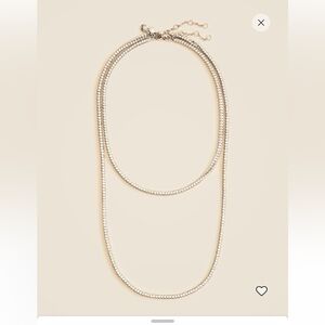 Jcrew cubic zirconia cupchain Necklaces Set of 2